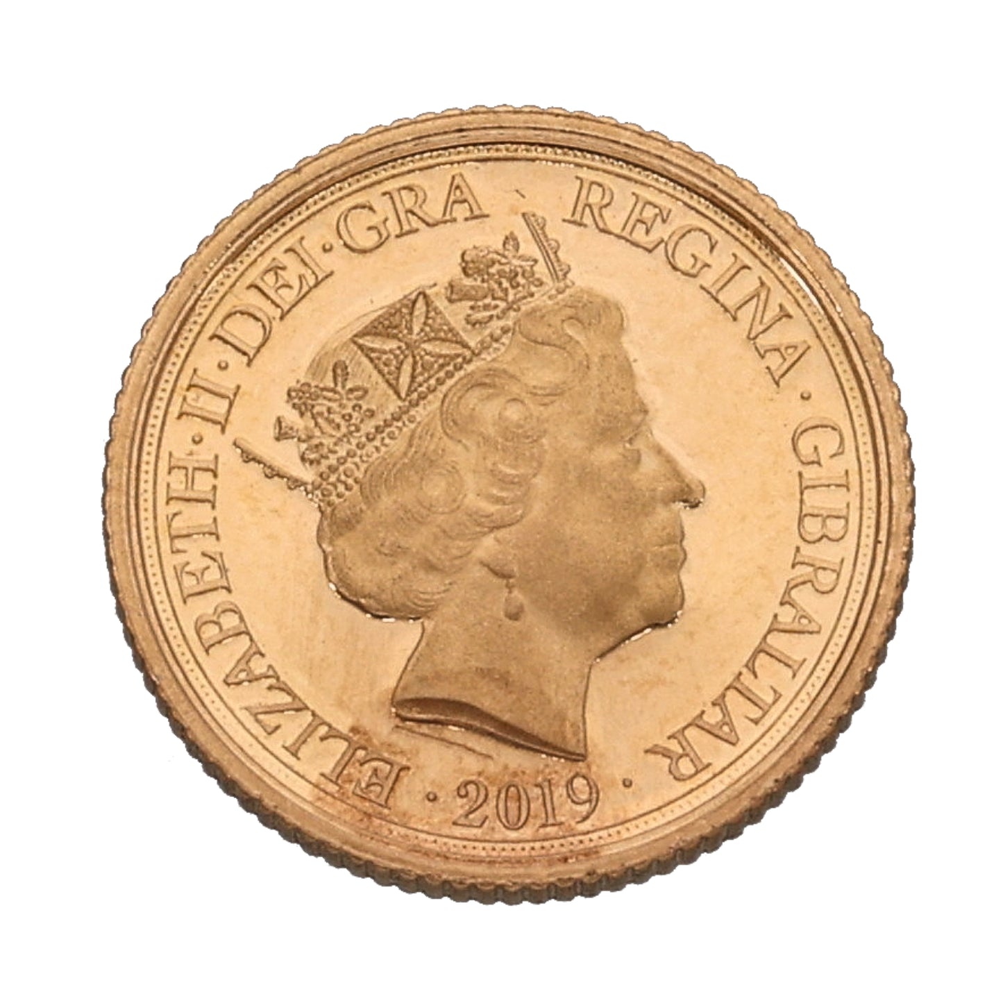 22ct Gold Queen Elizabeth II Quarter Sovereign Coin 2019