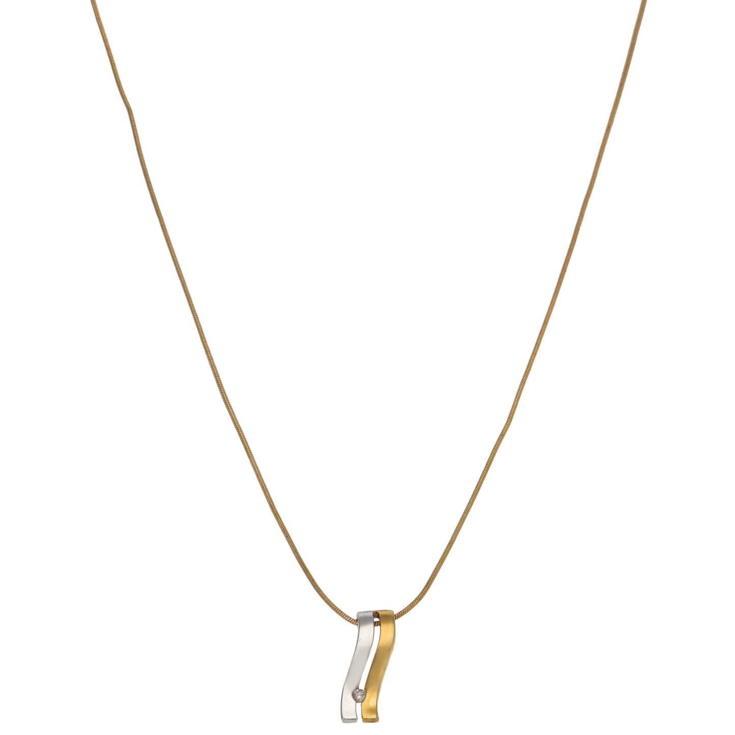 9ct Gold 0.02ct Diamond Dress/Cocktail Pendant With Chain