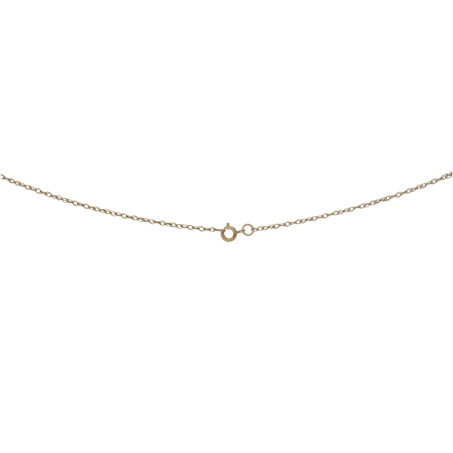 9ct Gold 0.015ct Diamond & Sapphire Three Stone Pendant With Chain