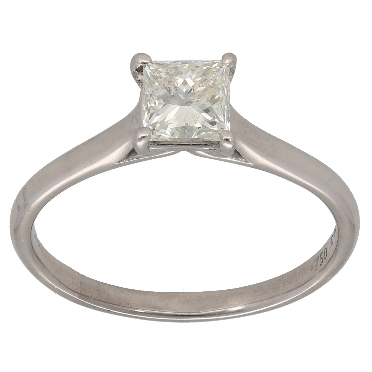 18ct White Gold 1.00ct Diamond Solitaire Ring Size R