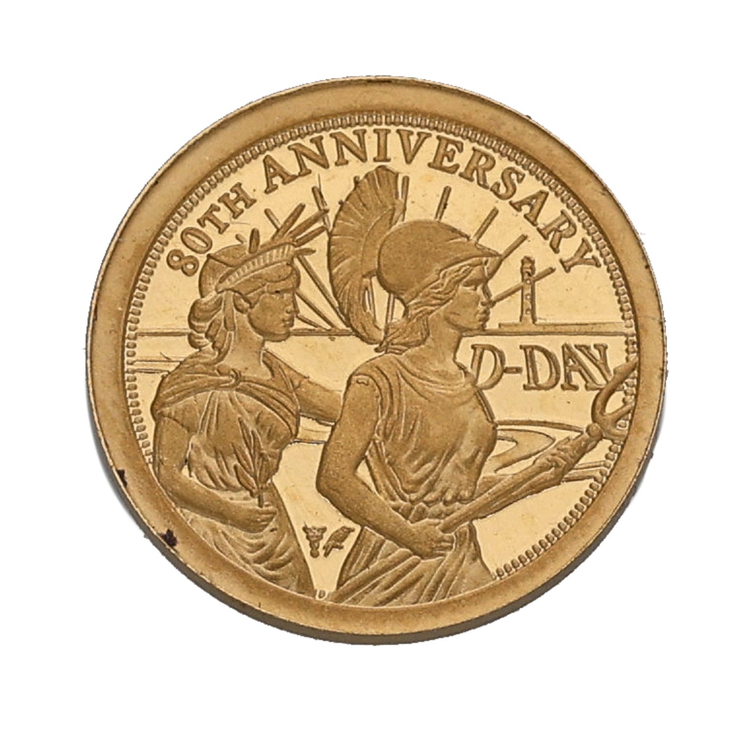 22ct Gold King Charles III 80th Anniversary D-Day Eighth Sovereign 2024 Coin