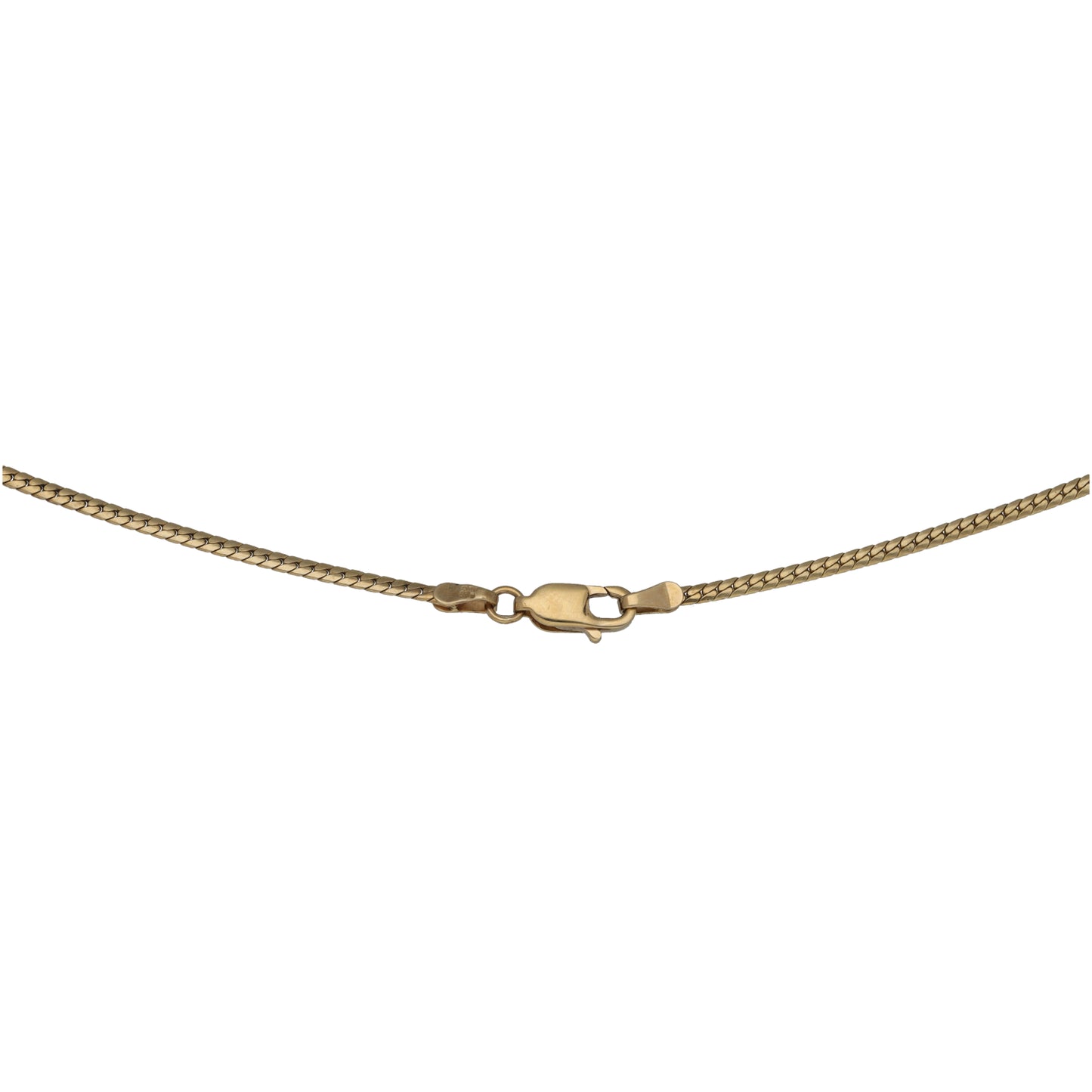 9ct Gold Garnet & 0.01ct Diamond Fancy Necklace 14"