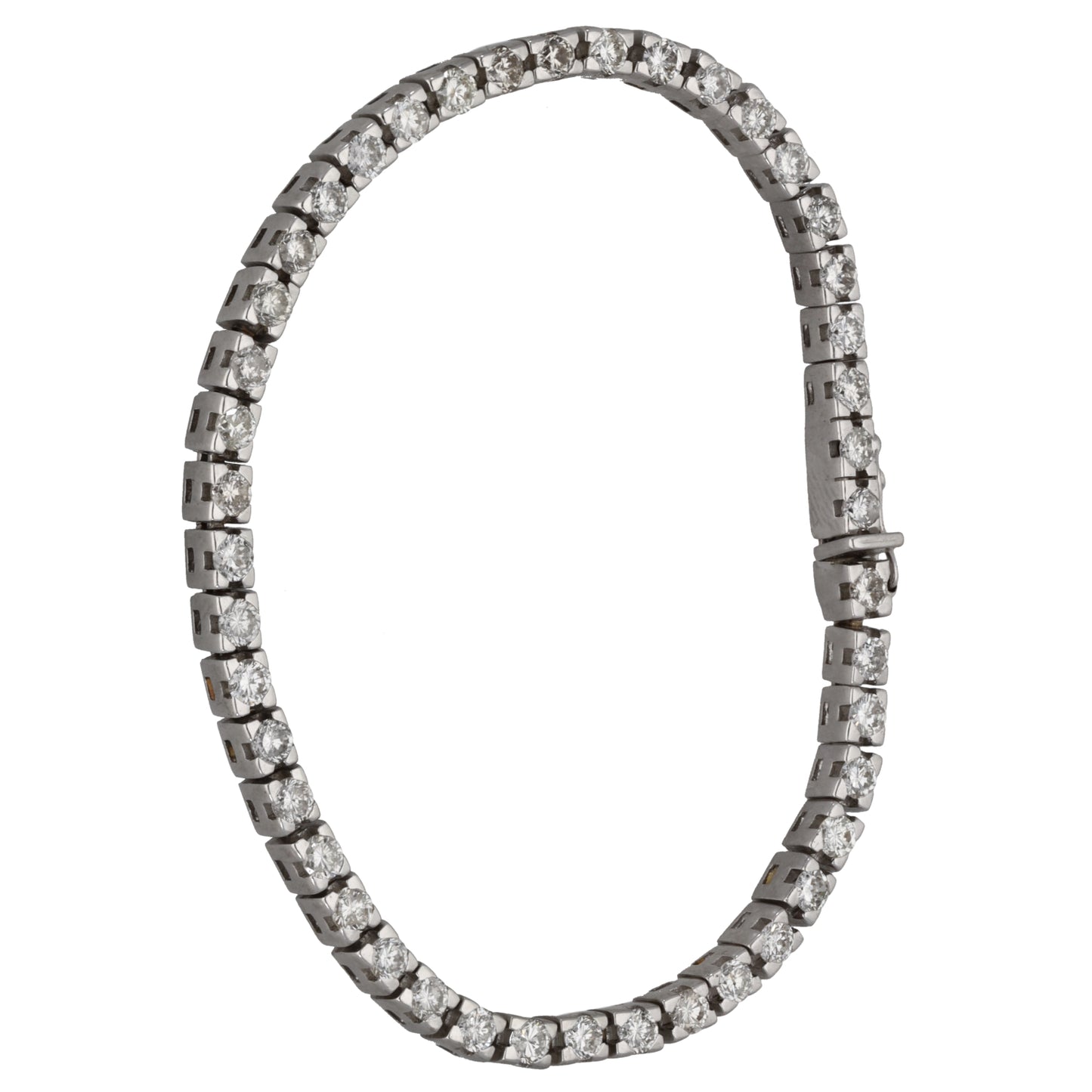 18ct White Gold 4.40ct Diamond Line/Tennis Bracelet