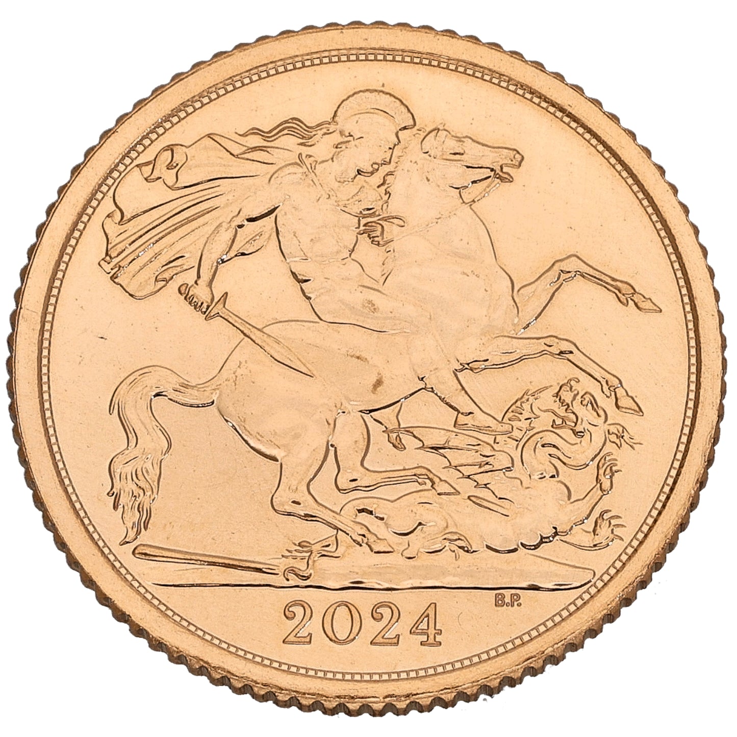 22ct Gold King Charles III Half Sovereign Coin 2024