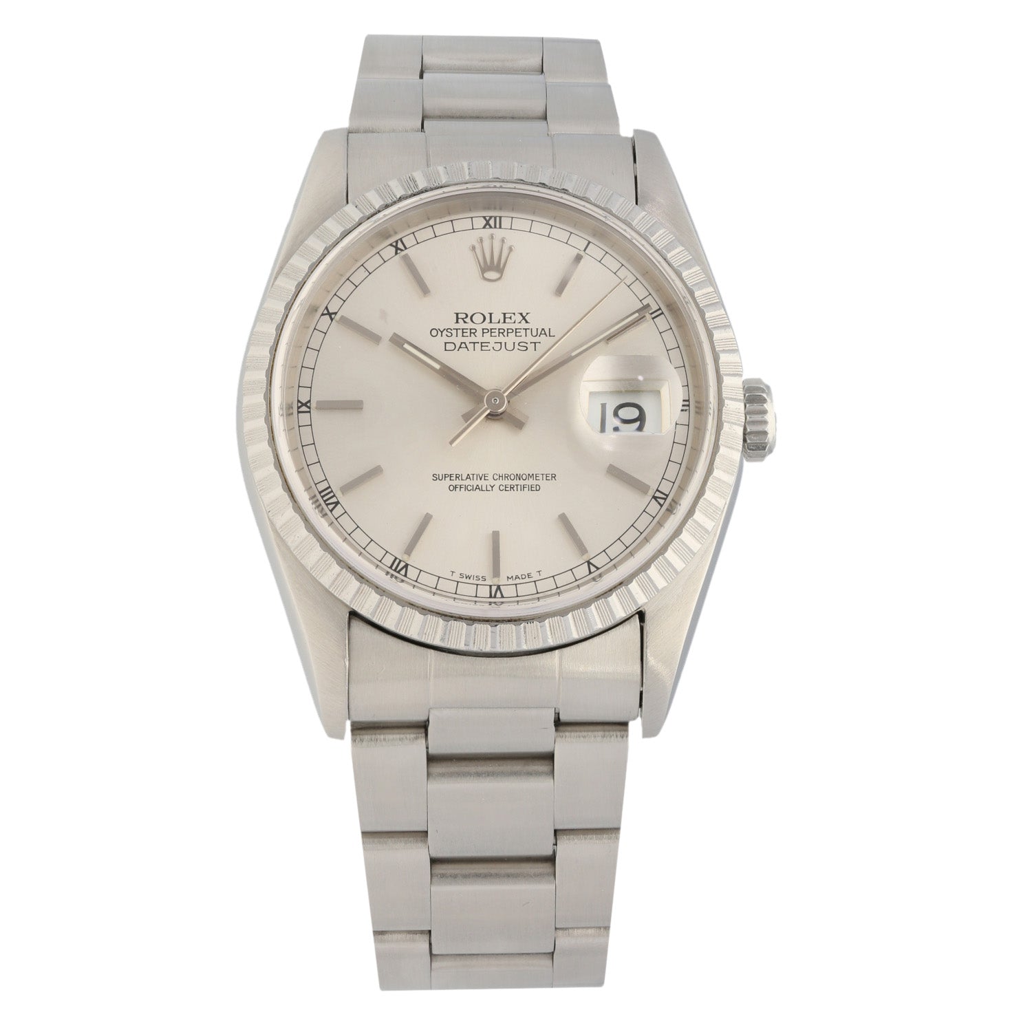 Rolex silver mens discount watch