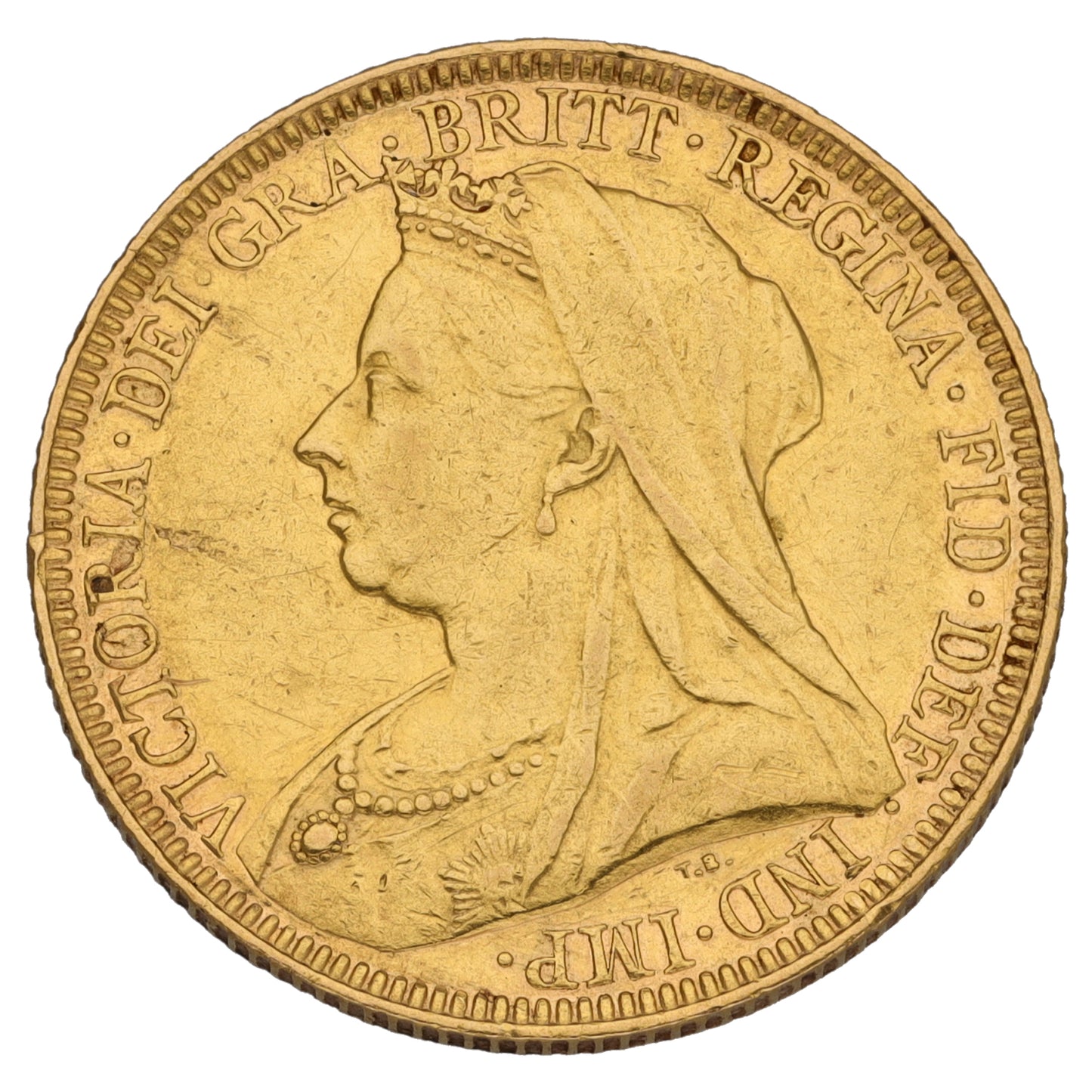 22ct Gold Queen Victoria Full Sovereign Coin 1893
