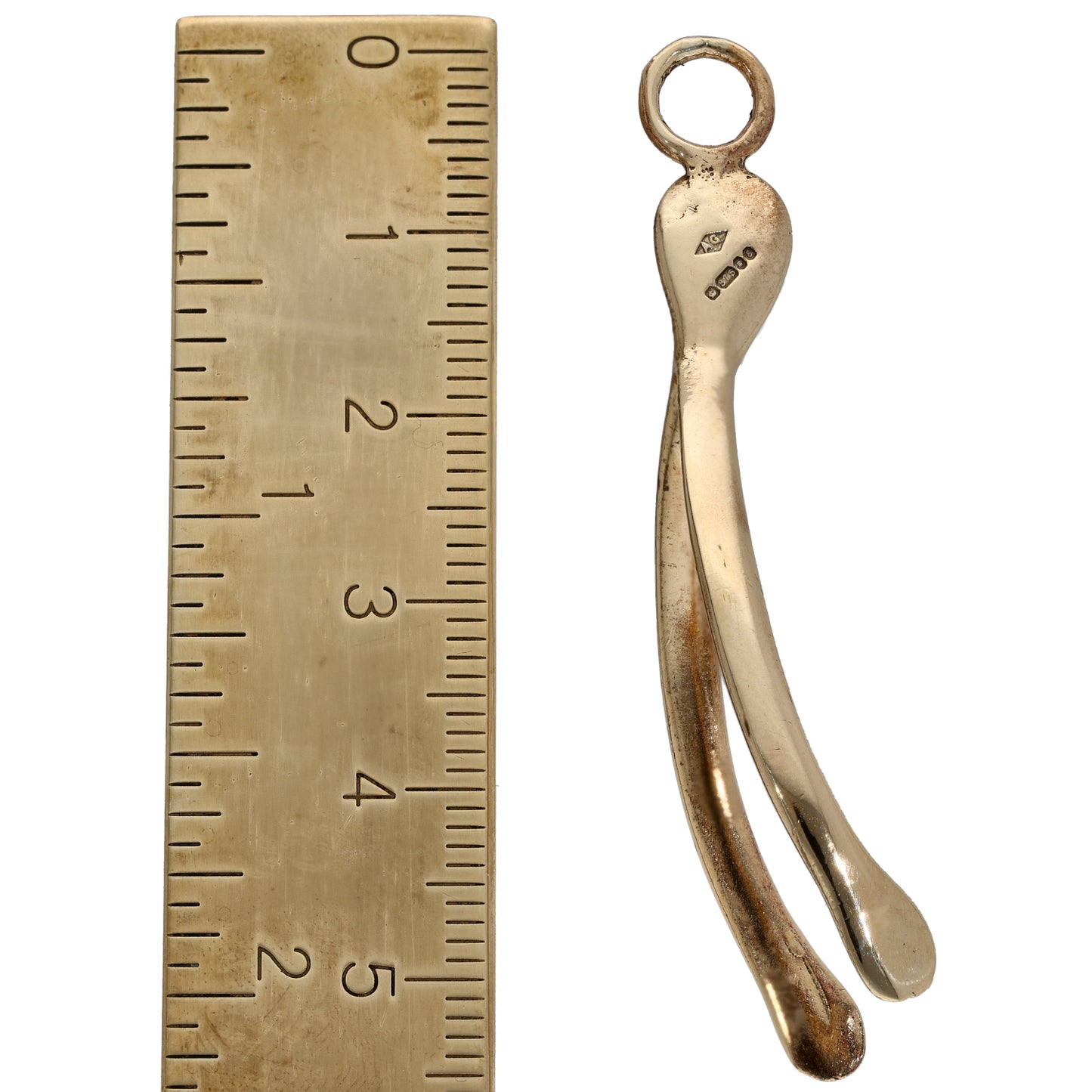 9ct Gold Wishbone Pendant