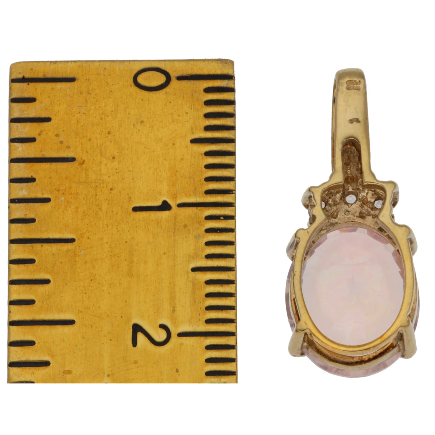 9ct Gold Quartz & Topaz Cluster Pendant