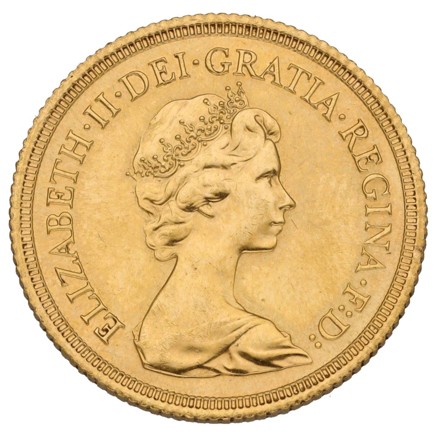 22ct Gold Queen Elizabeth II Full Sovereign Coin 1980