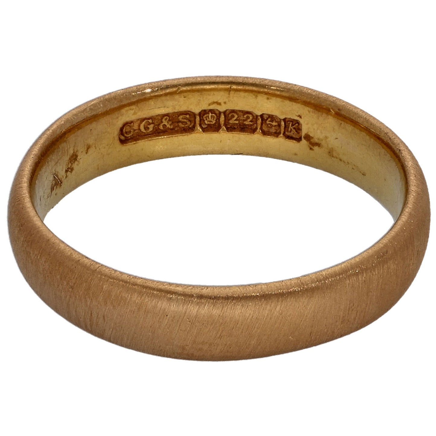 22ct Gold Plain Wedding Ring Size N