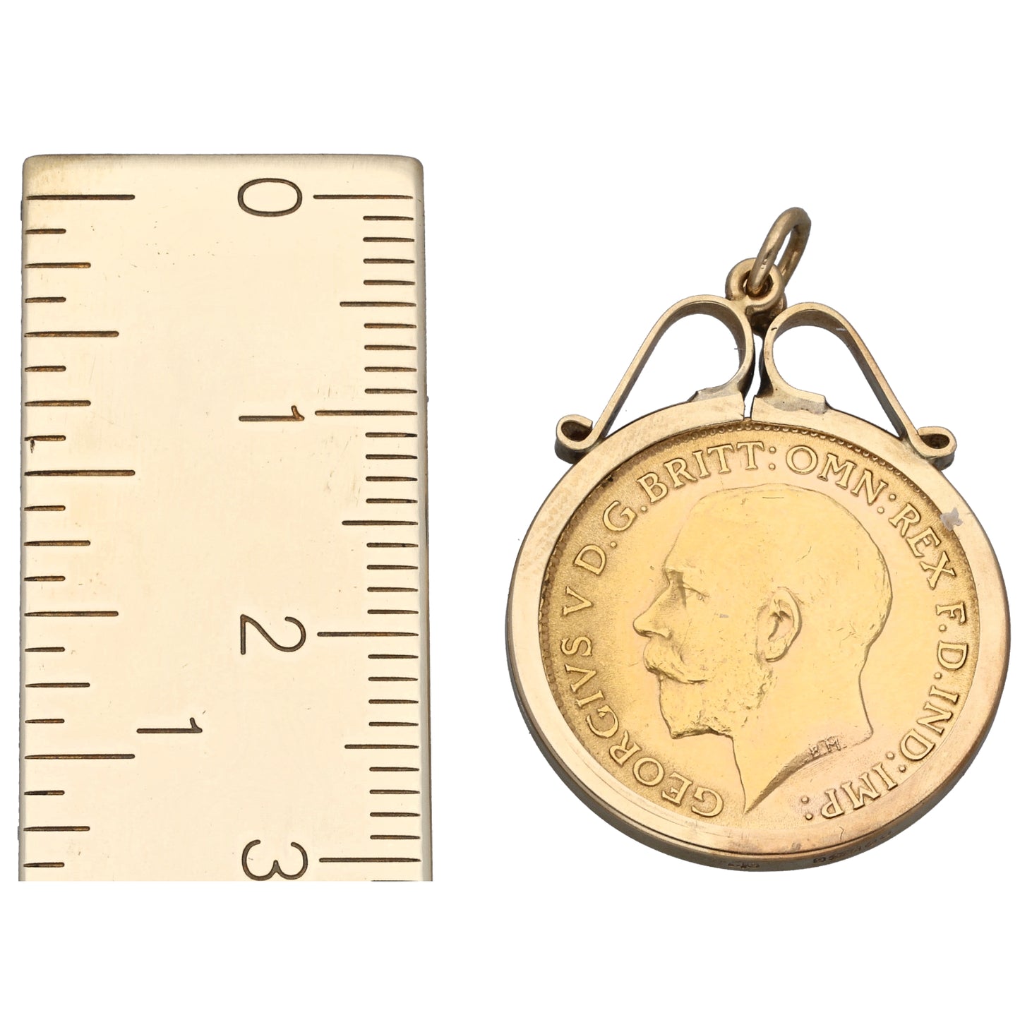9ct Gold Half Sovereign Coin Pendant