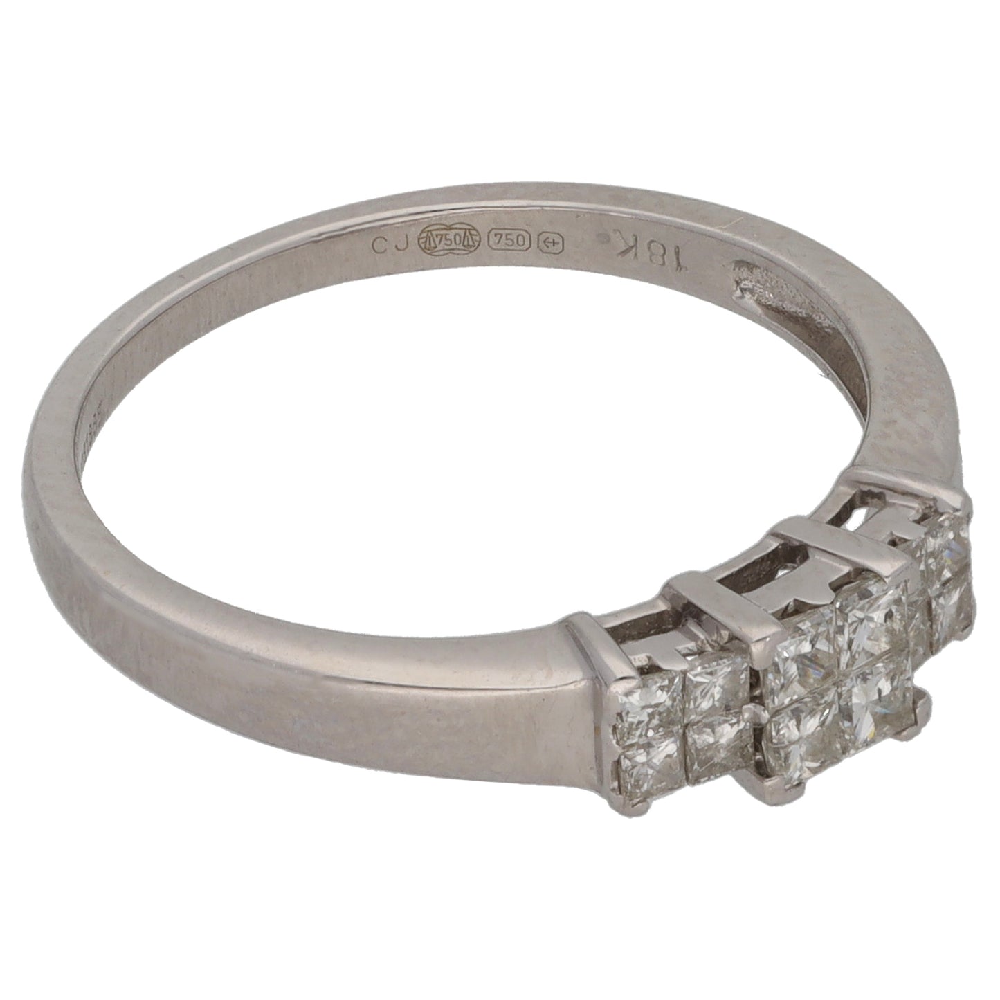 18ct White Gold 0.33ct Diamond Dress/Cocktail Ring Size N