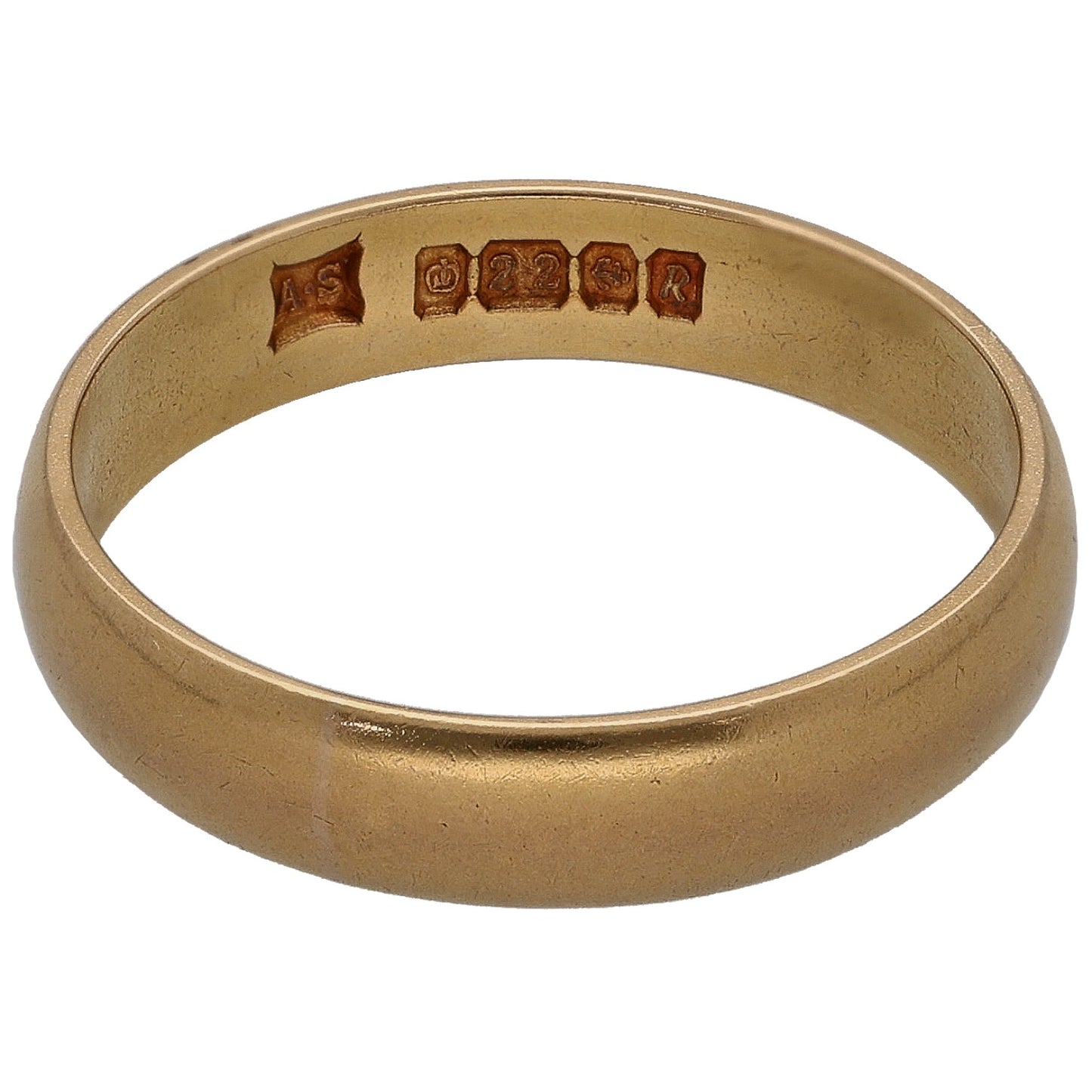 22ct Gold Plain Wedding Ring Size O