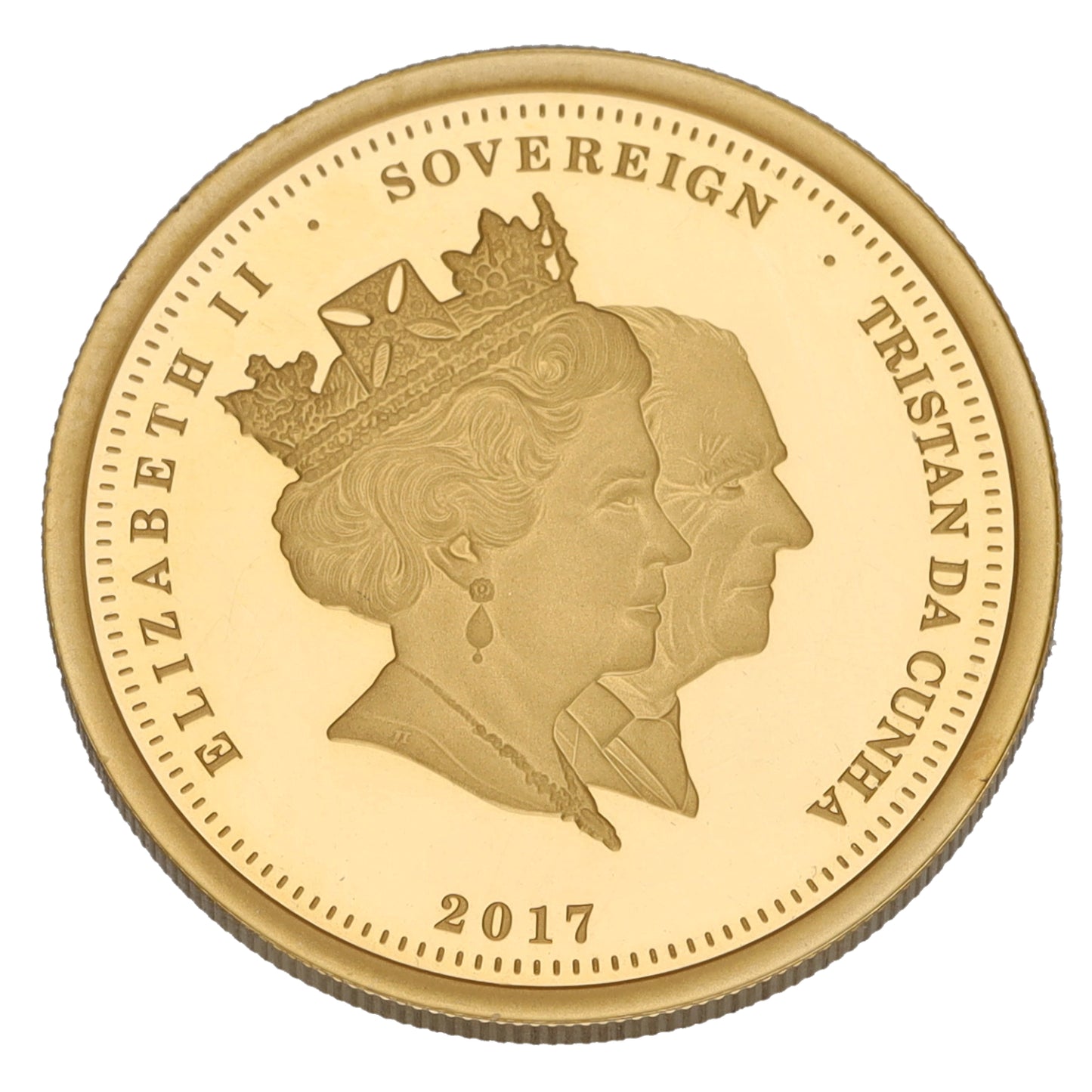 22ct Gold Elizabeth & Phillip Full Sovereign Coin 2017
