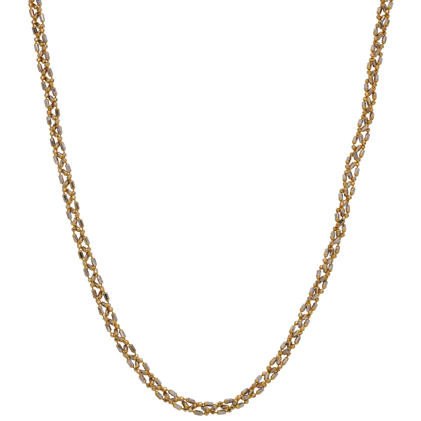 9ct Bi-Colour Gold Fancy Necklace 18"