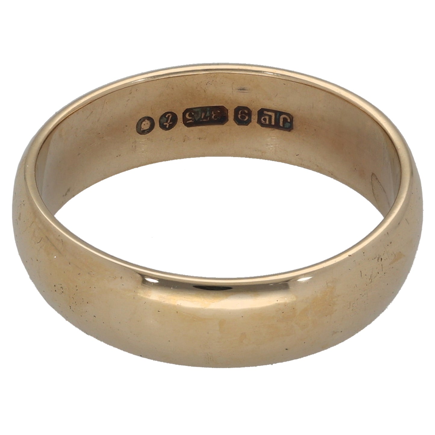 9ct Gold Plain Wedding Ring Size P
