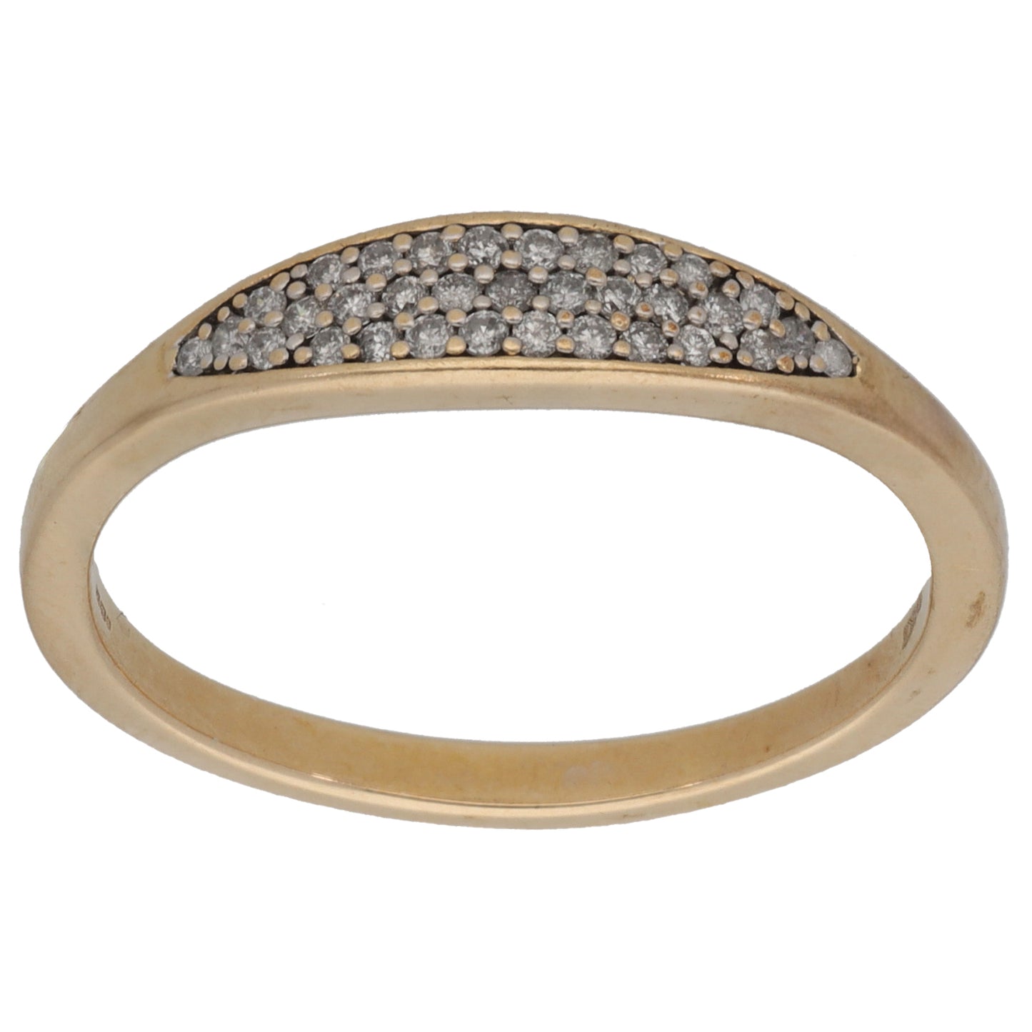 9ct Gold 0.33ct Diamond Dress/Cocktail Ring Size T