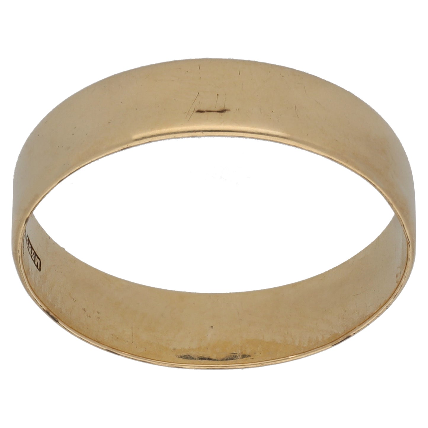 9ct Gold Plain Wedding Ring Size S