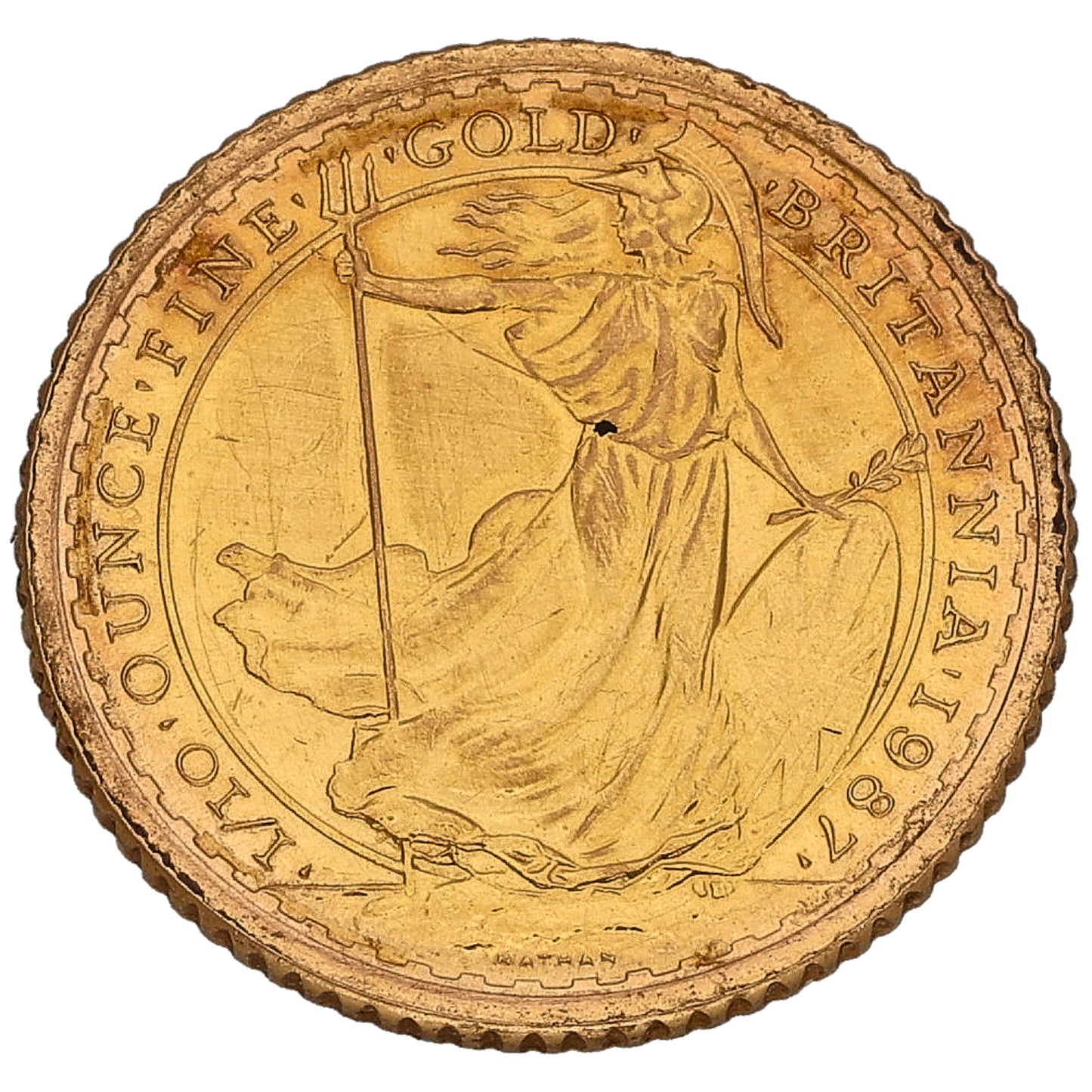 22ct Gold Queen Elizabeth II 1/10 OZ Britannia Coin 1987