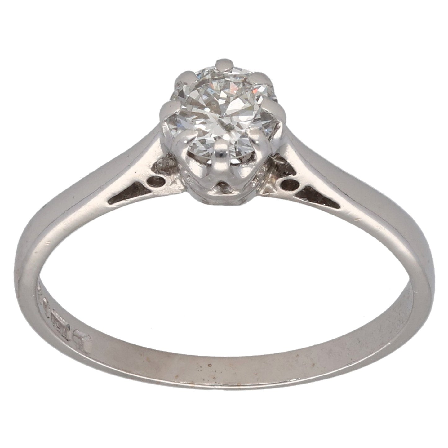 18ct Gold 0.38ct Diamond Solitaire Ring Size L