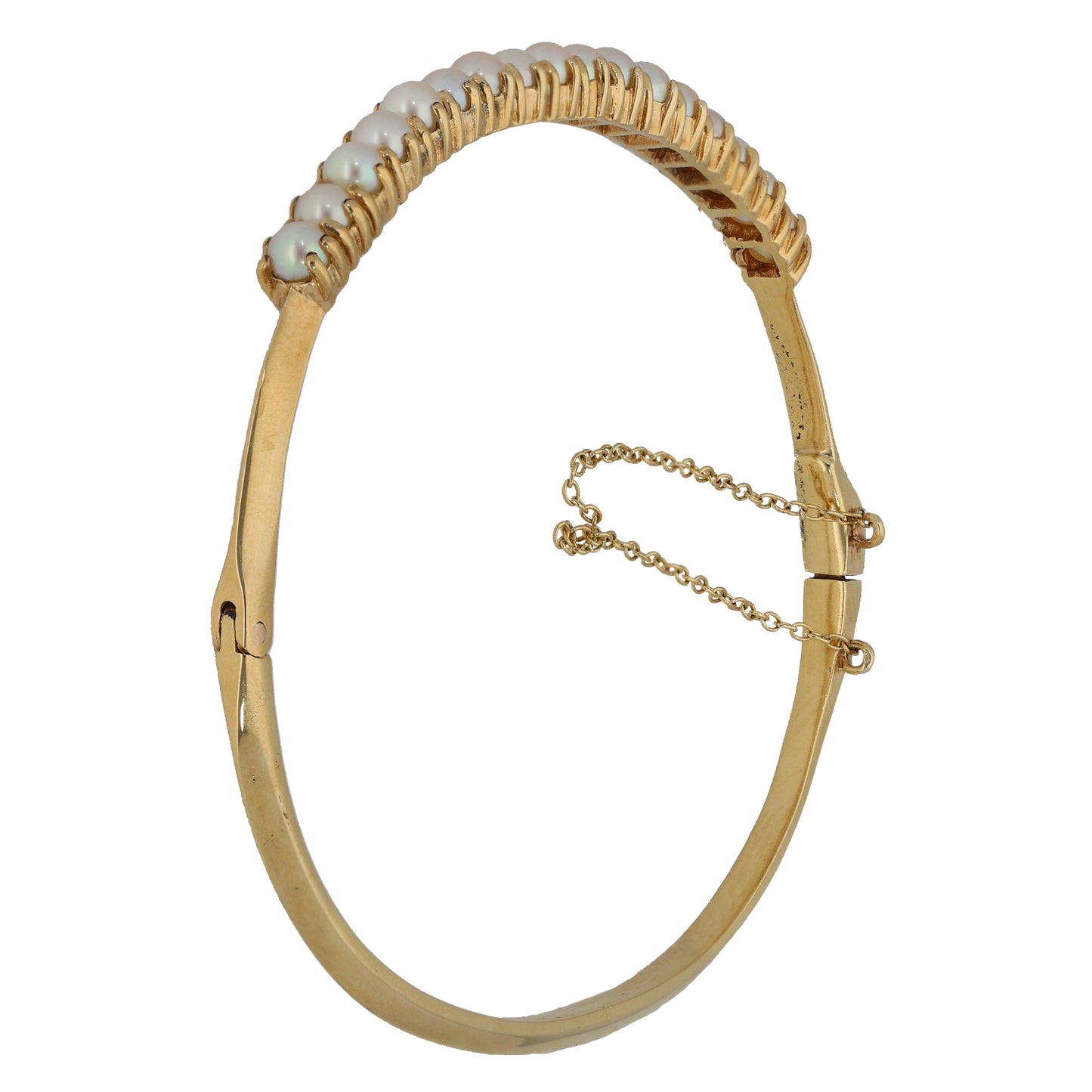 9ct Gold Cultured Pearl Bangle