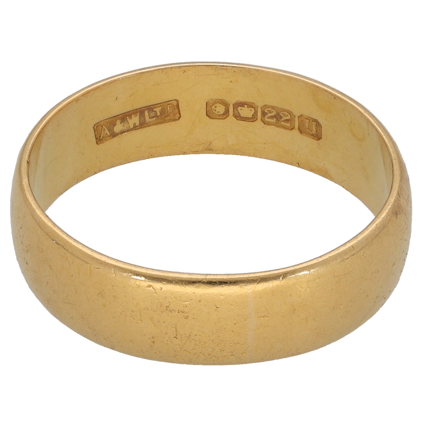 22ct Gold Plain Wedding Ring Size T