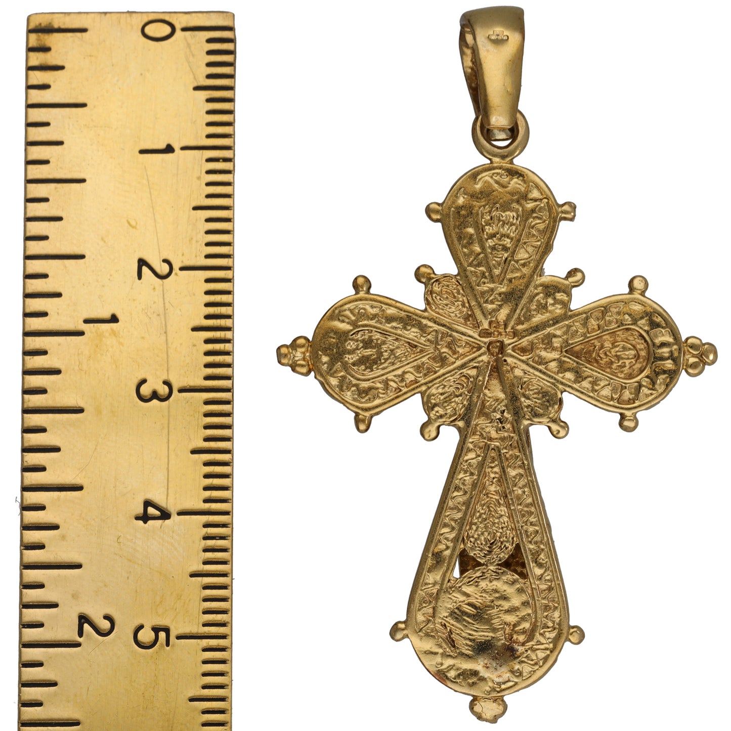 9ct Gold Cubic Zirconia Cross Pendant