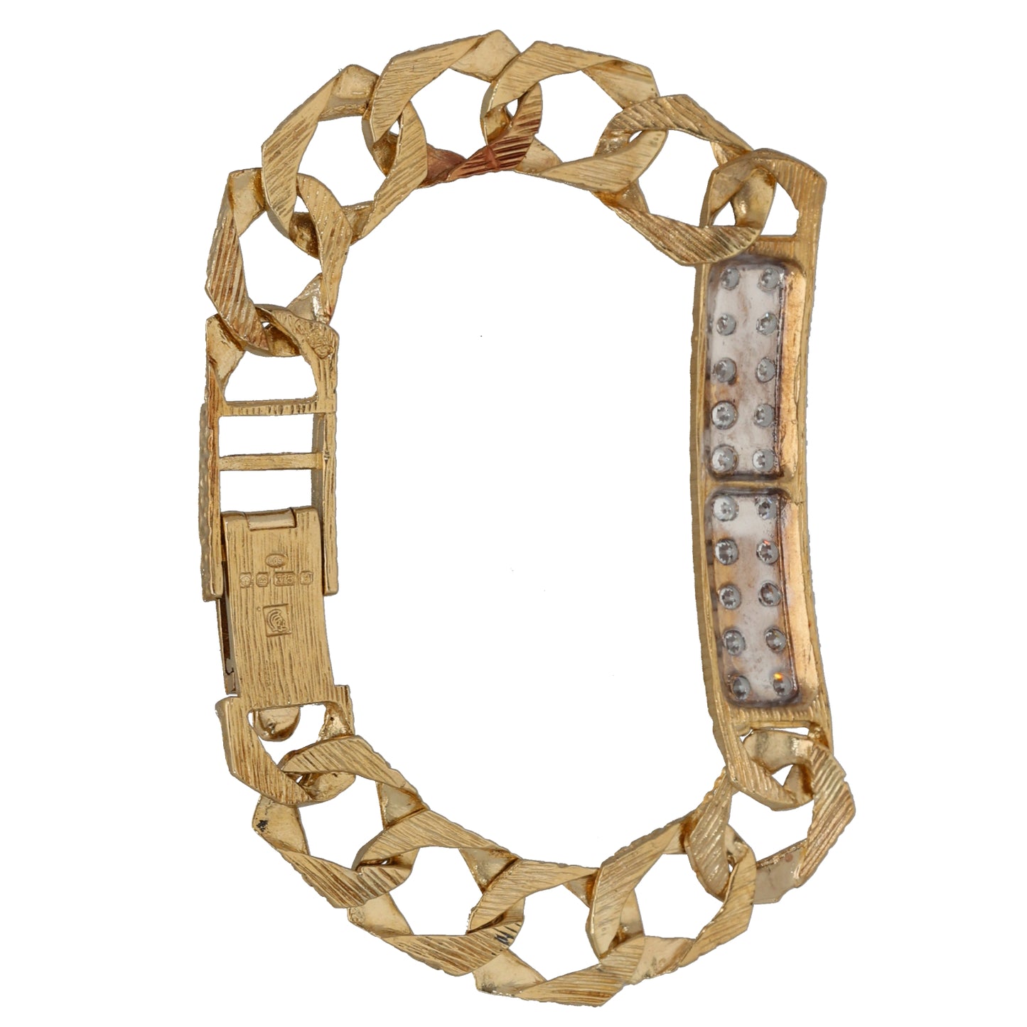 9ct Gold Cubic Zirconia ID Bracelet