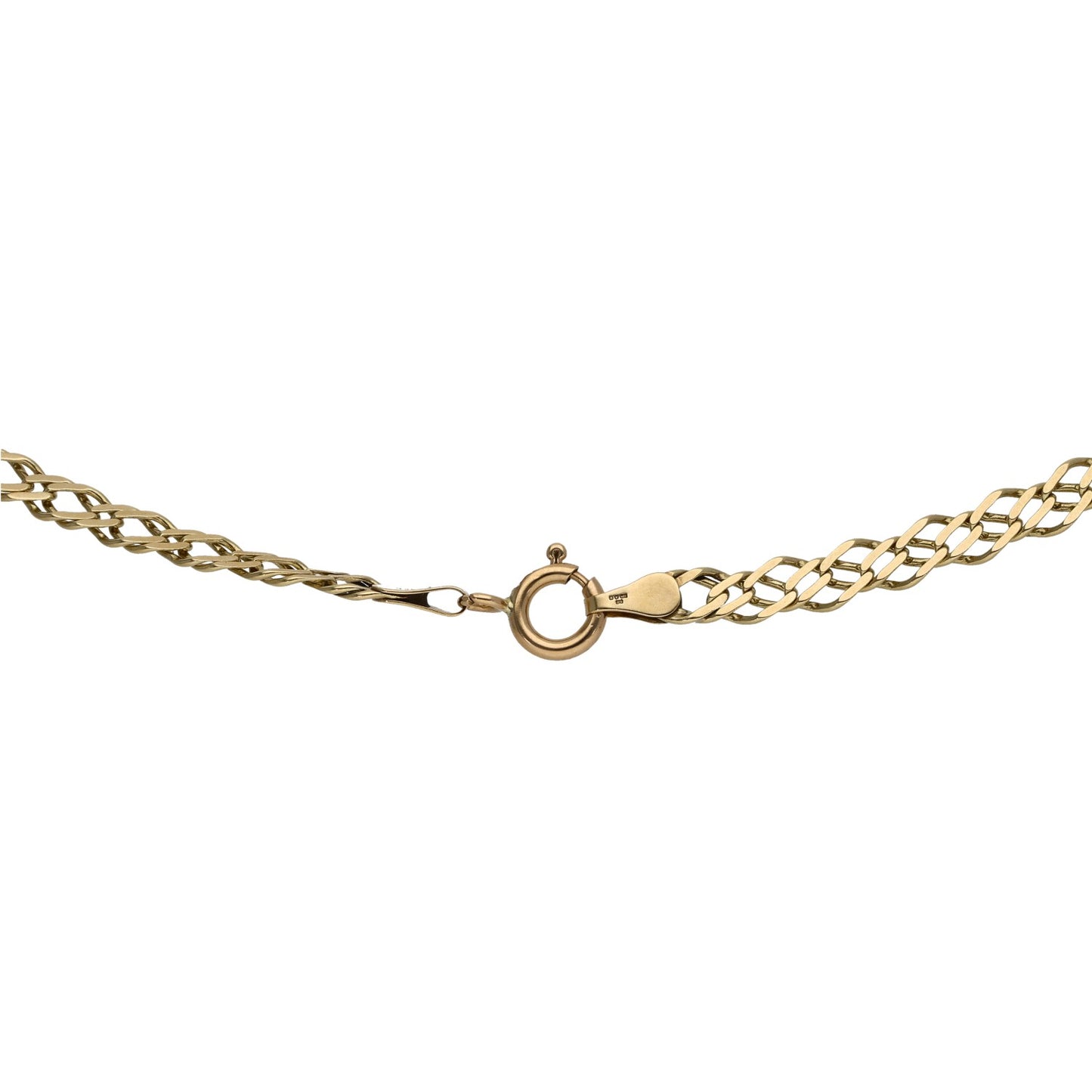 9ct Gold Double Curb Chain 18"