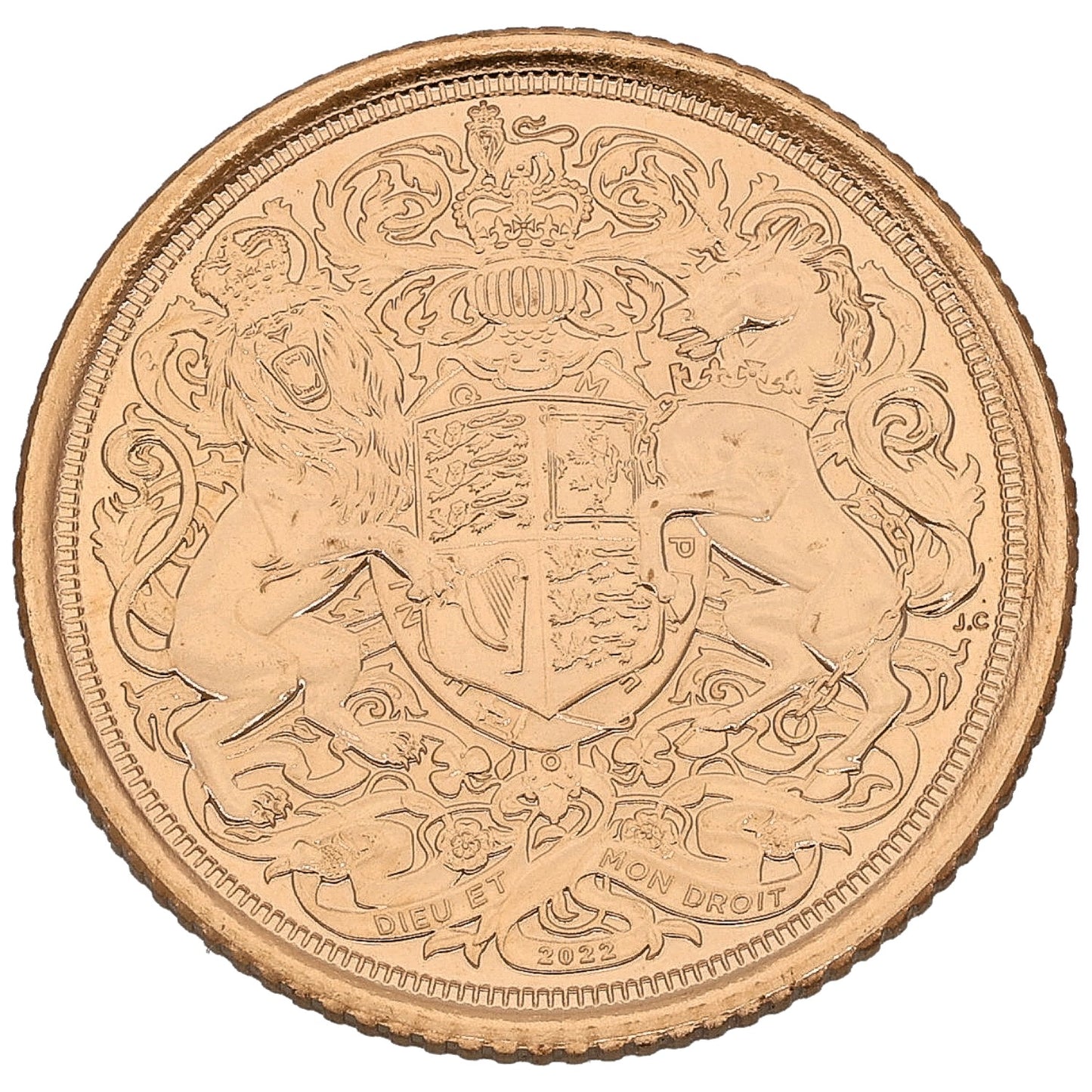 22ct Gold King Charles III Half Sovereign Coin 2022