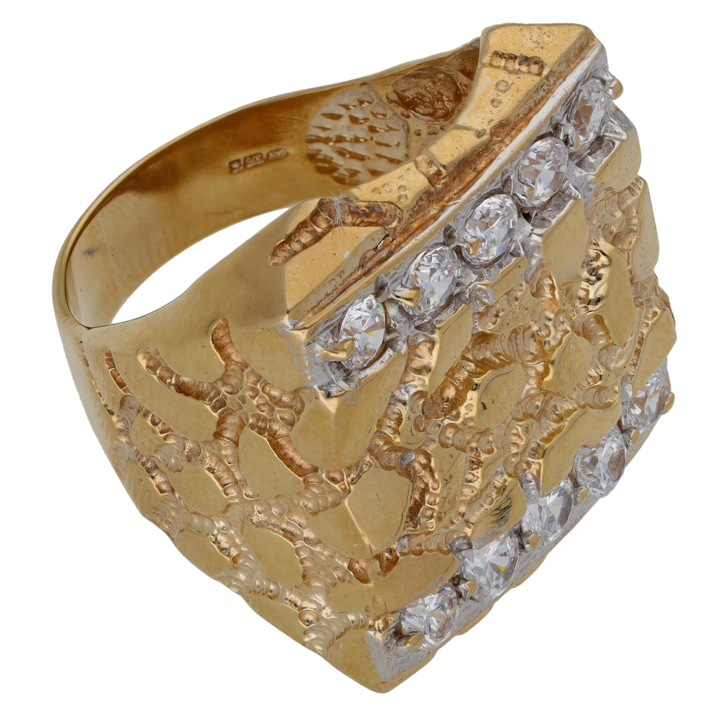 9ct Gold Cubic Zirconia Alternative Ring Size Z+2
