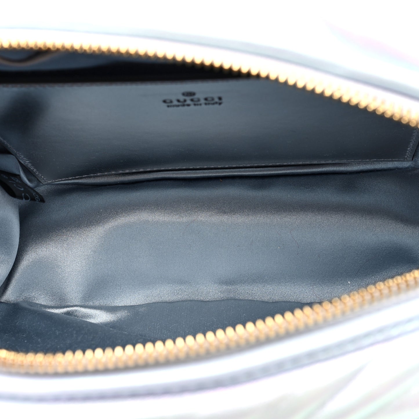 Gucci GG Marmont Chain Iridescent Nappa Leather Bag - Snow Light Blue