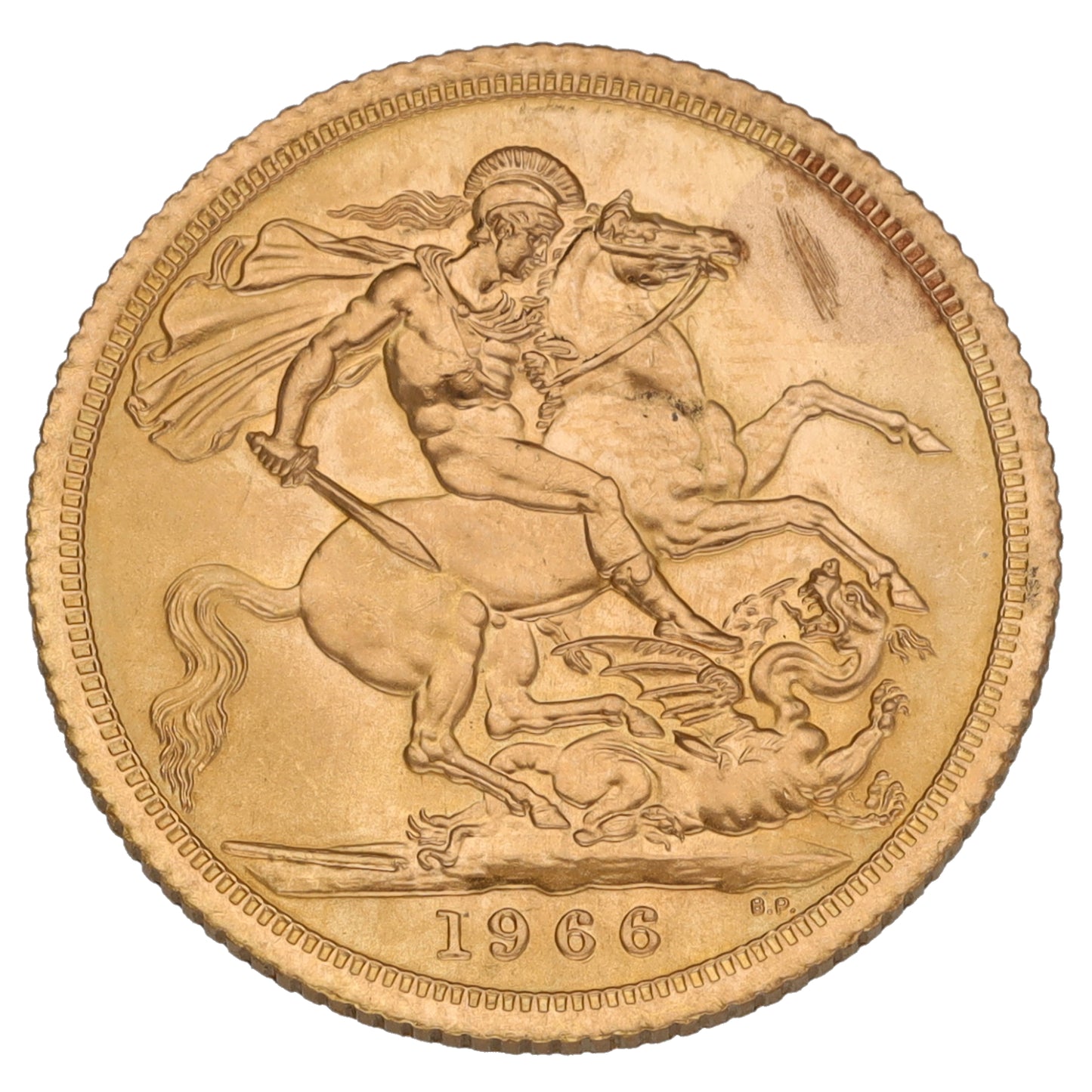 22ct Gold Queen Elizabeth II Full Sovereign Coin 1966