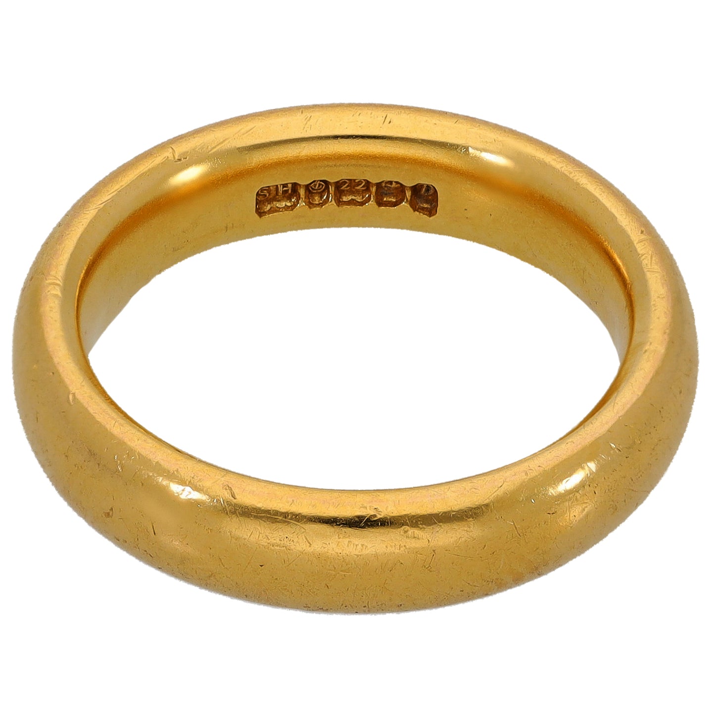 22ct Gold Plain Wedding Ring Size O