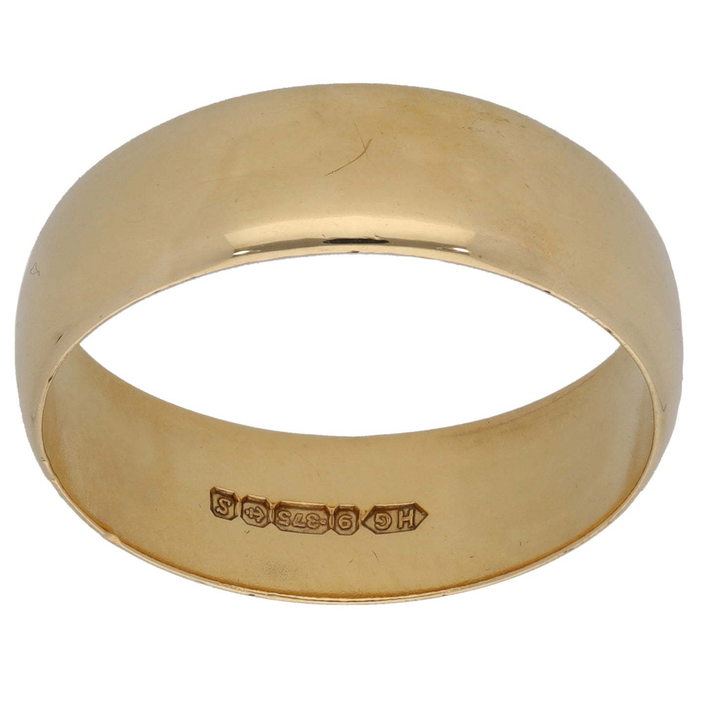 9ct Gold Plain Wedding Ring Size Y