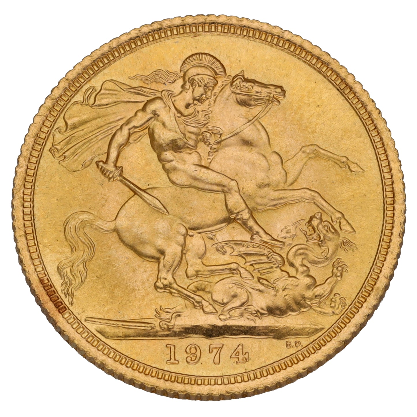 22ct Gold Queen Elizabeth II Full Sovereign Coin 1974