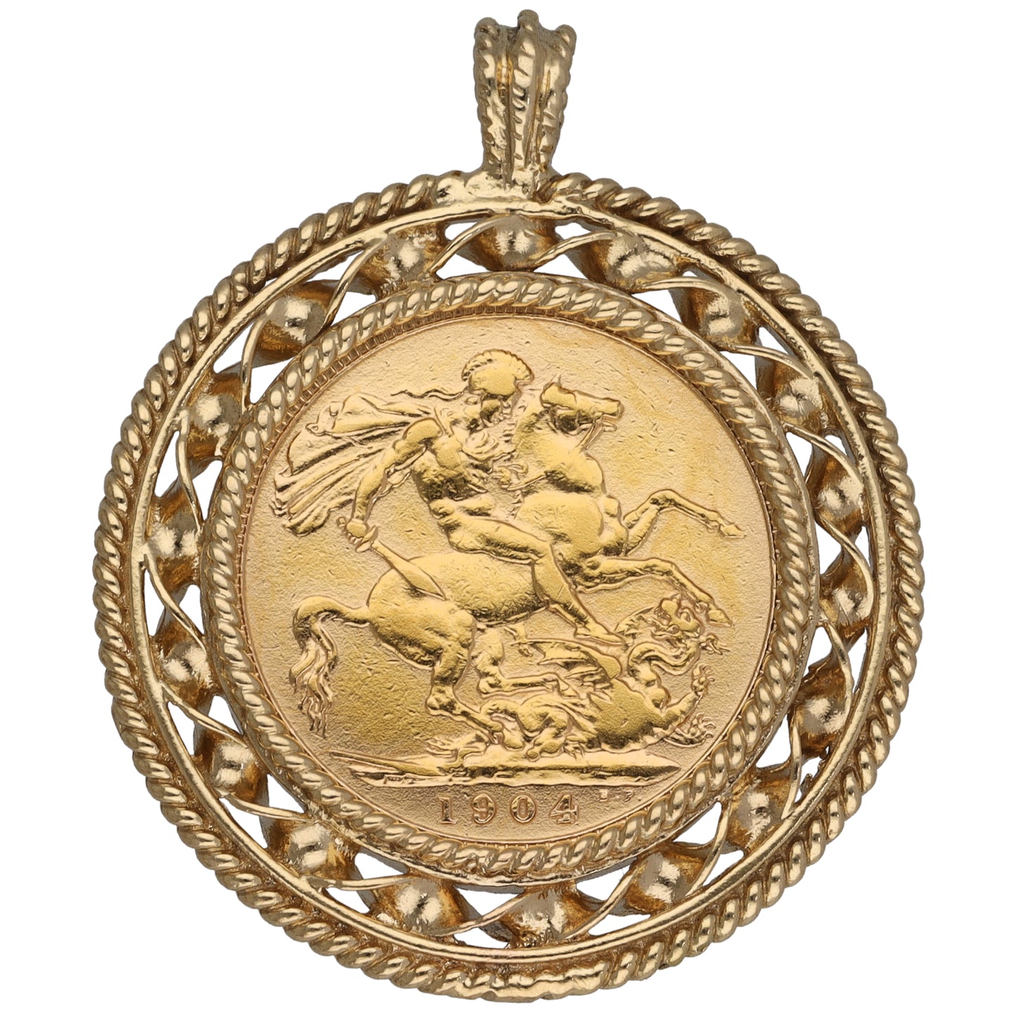 9ct Gold Full Sovereign Coin Pendant