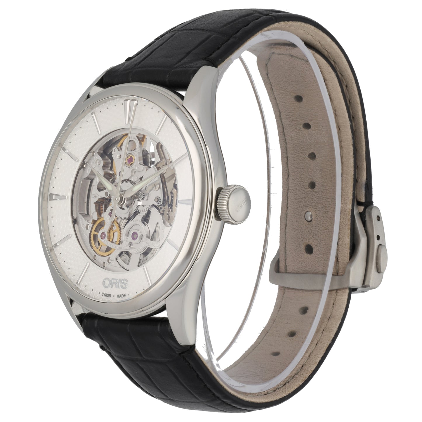Oris Artelier Skeleton 7721-01 40mm Stainless Steel Watch