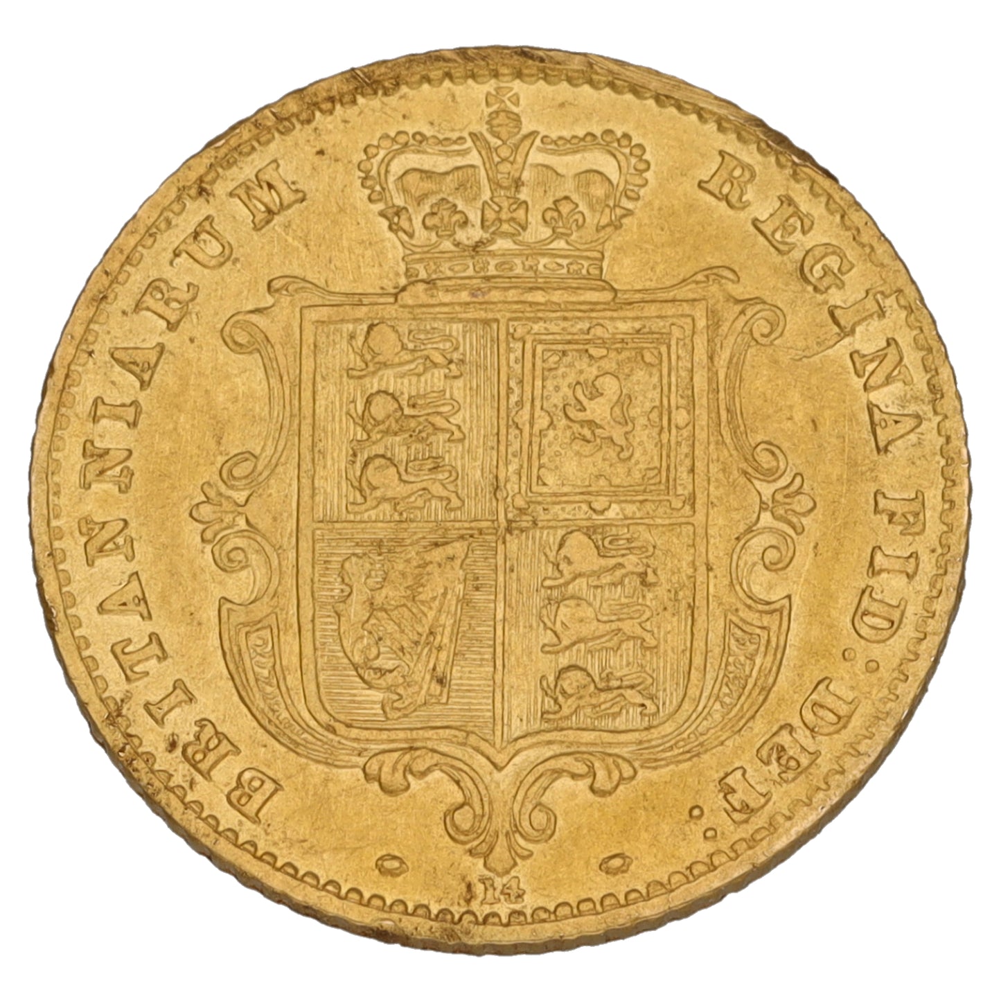 22ct Gold Queen Victoria Half Sovereign Coin 1864