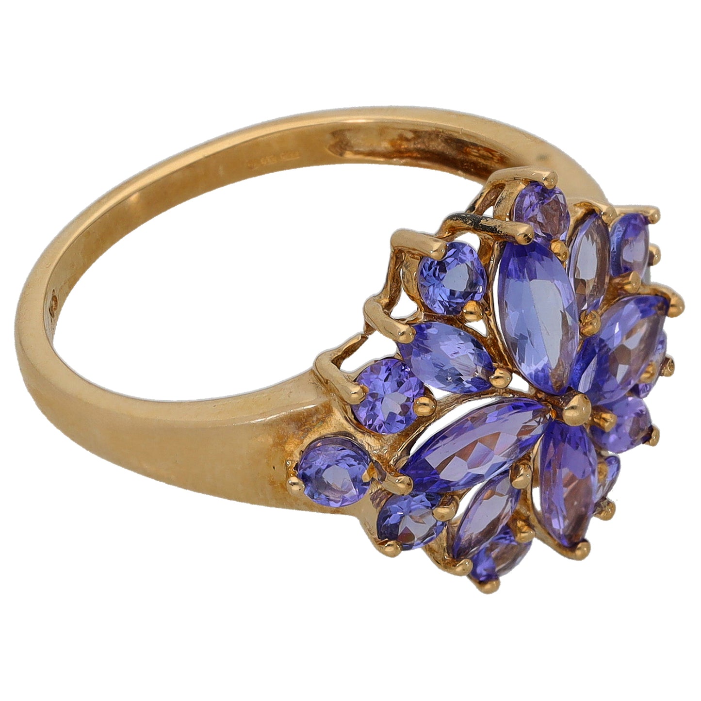 9ct Gold Tanzanite Dress/Cocktail Ring Size O