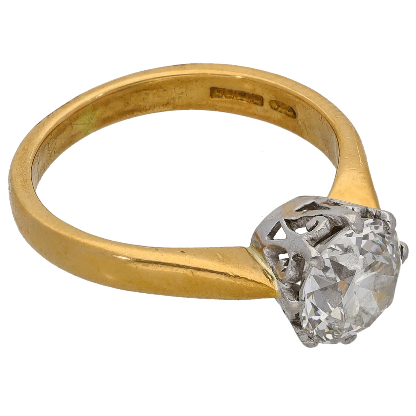 22ct Gold 1.85ct Diamond Solitaire Ring Size O