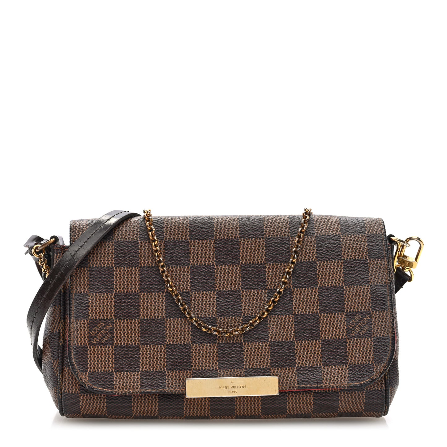 Louis Vuitton Favourite MM Damier Ebene Coated Canvas Bag - Brown