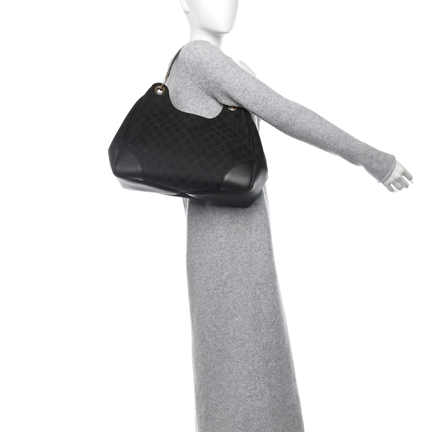 Gucci Colbert Hobo GG Canvas Bag - Black