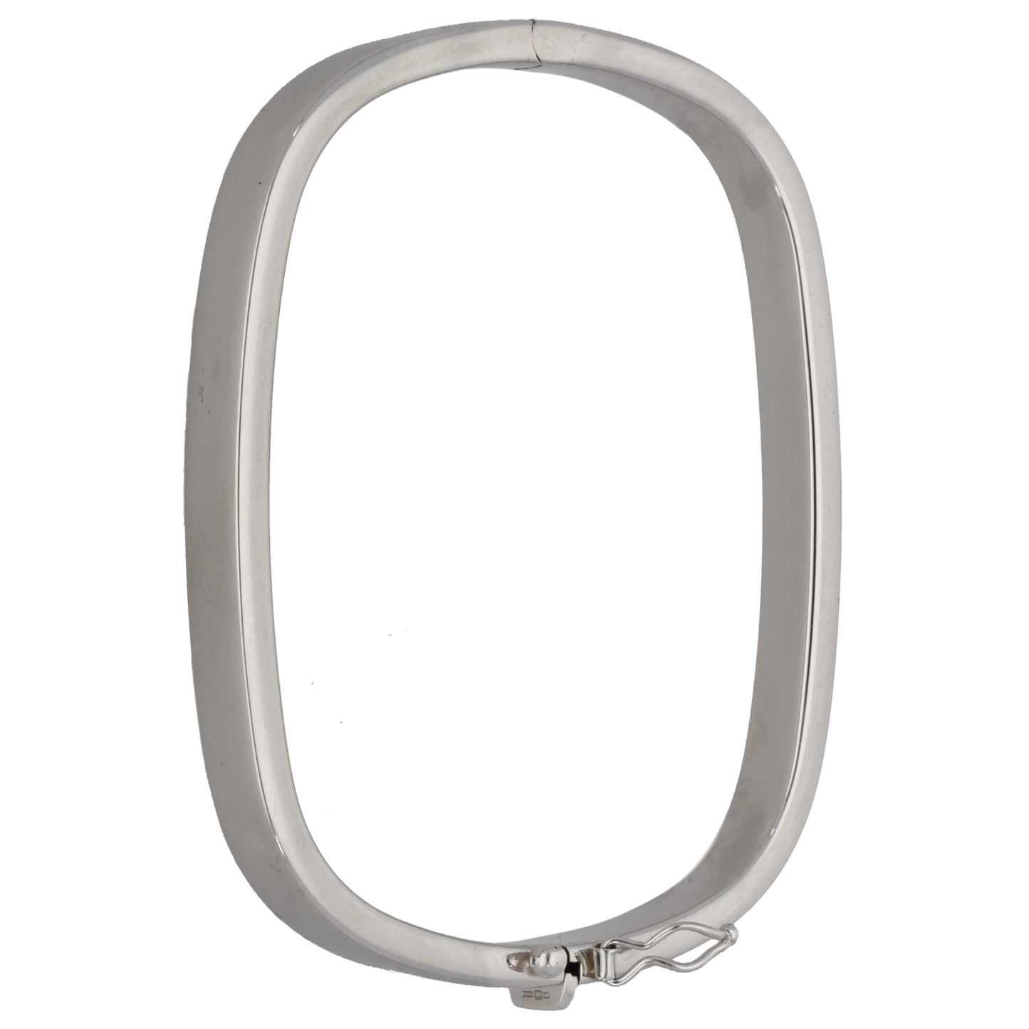 9ct White Gold Hinged/Clasp Bangle