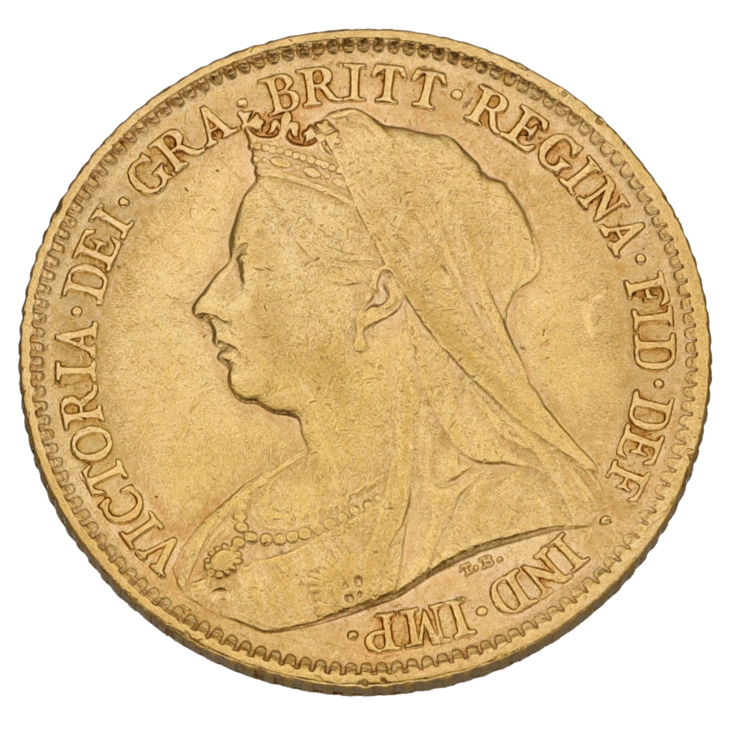 22ct Gold Queen Victoria Half Sovereign Coin 1898