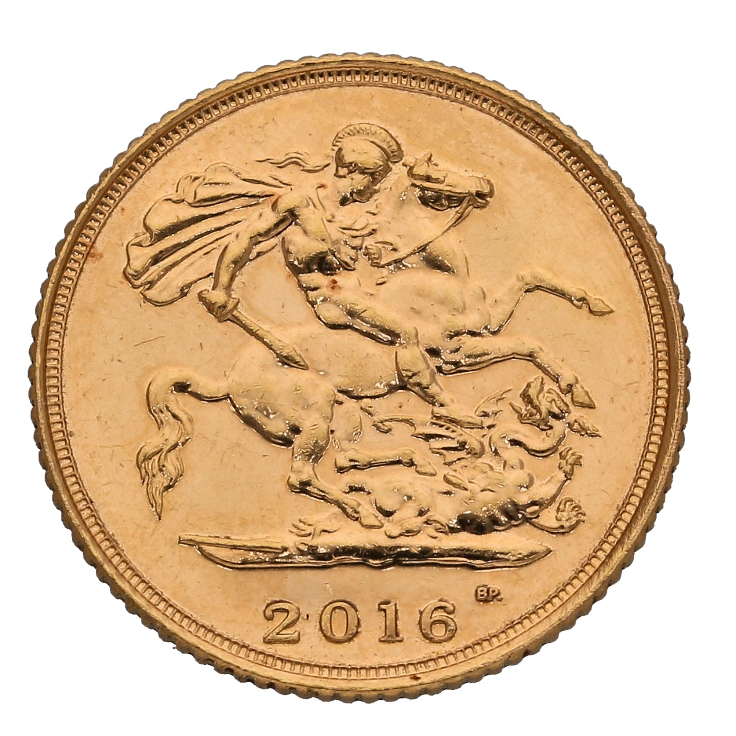 22ct Gold Queen Elizabeth II Half Sovereign Coin 2016