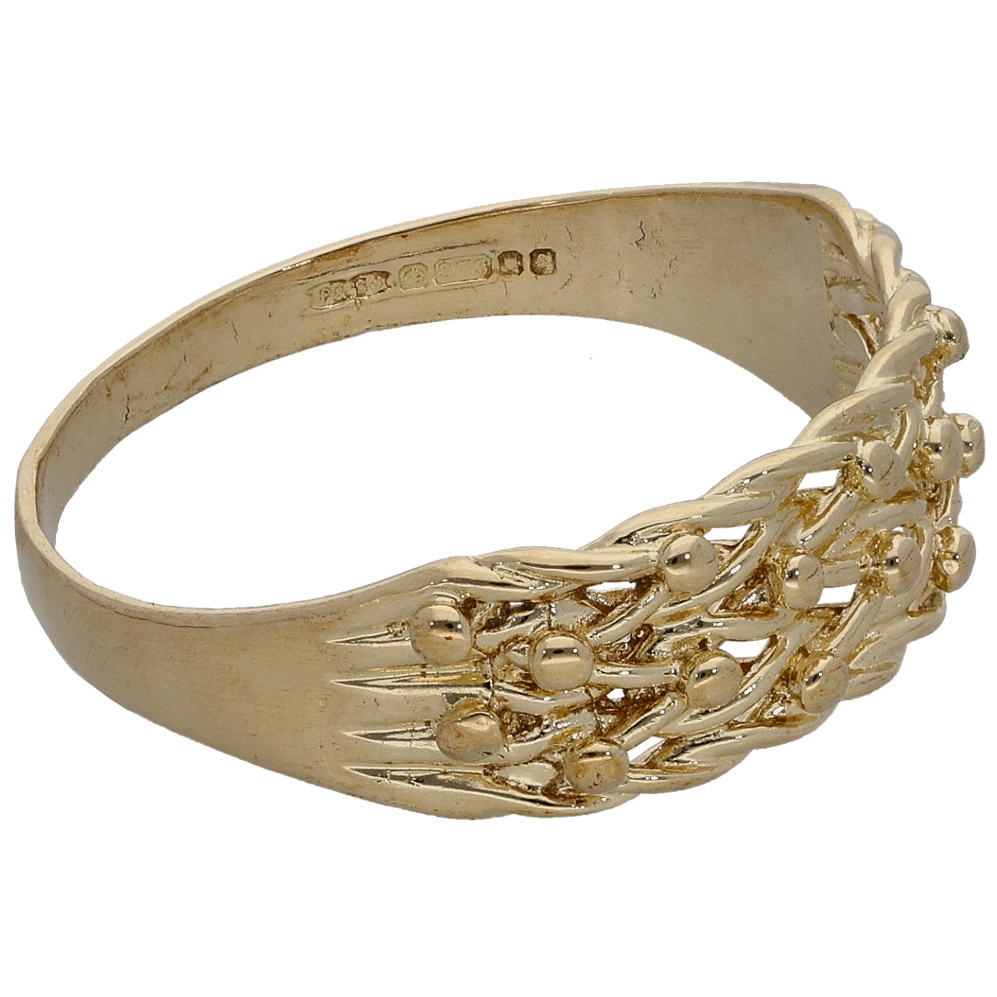 9ct Gold Keeper Ring Size T
