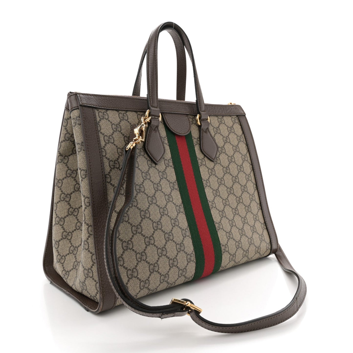 Gucci Ophidia Medium Tote Coated Canvas Bag - Beige