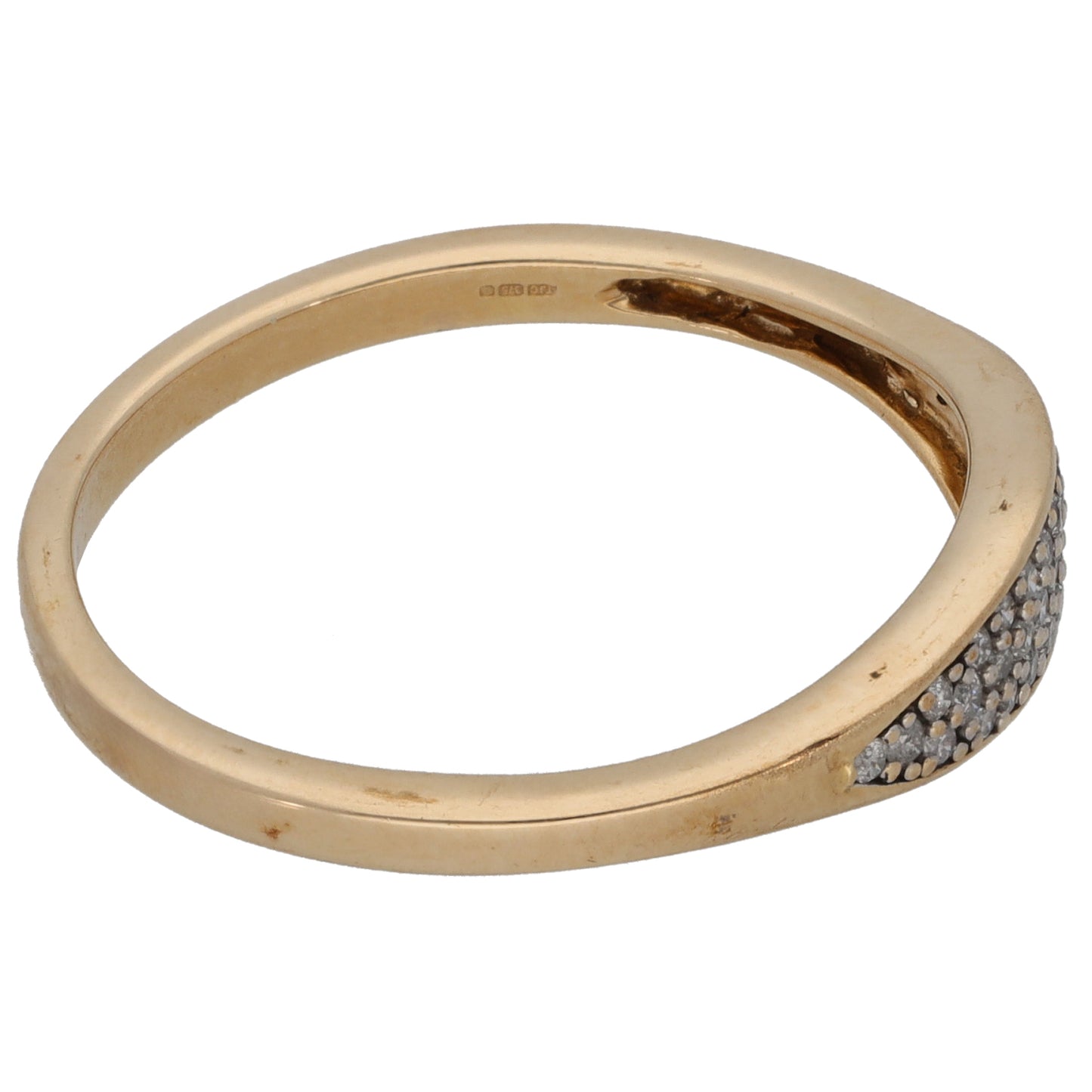 9ct Gold 0.33ct Diamond Dress/Cocktail Ring Size T