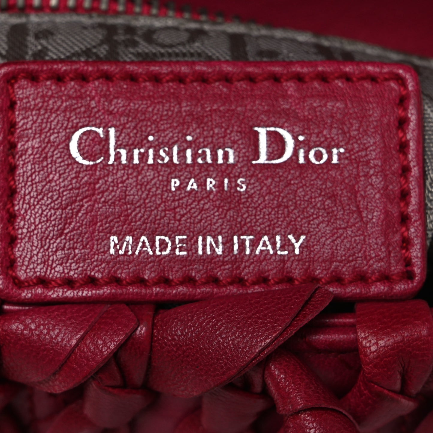 Christian Dior Cannage Bow Mini Lady Dior Leather Bag - Fuchsia